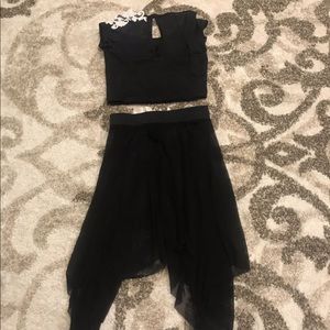Two piece black lyrical costume